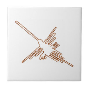 Azulejo De Cerâmica Nazca Lines Hummingbird Sketch