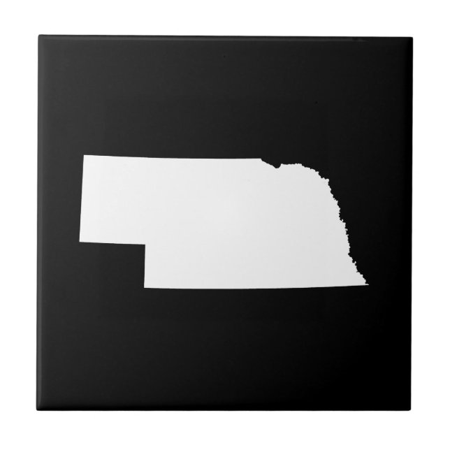 Azulejo De Cerâmica Nebraska em Branco (Frente)