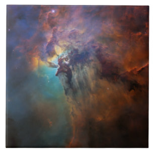 Azulejo De Cerâmica Nebulosa de Lagoa (Imagem Espacial Astronômica) (U