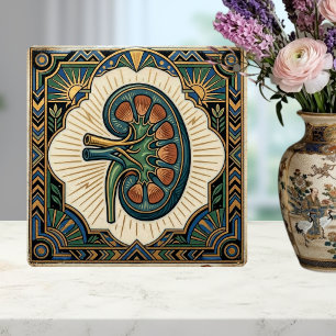 Azulejo De Cerâmica Nefrologia Rim Anatômico Art Déco