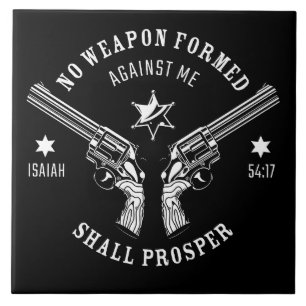 Azulejo De Cerâmica Nenhuma Arma Formada Contra Mim - Proteção Isaiah