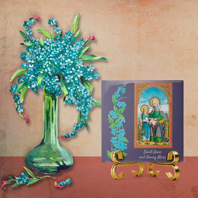 Azulejo De Cerâmica NeoGothic Rua. Anne e Young Mary (SAU 29) (Criador carregado)