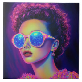 Azulejo De Cerâmica Neon Galaxy Glamor