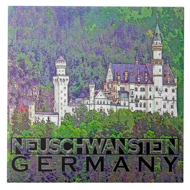 Azulejo De Cerâmica Neuschwanstein (Frente)