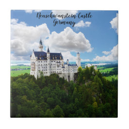 Azulejo De Cerâmica Neuschwanstein Castle Bavaria Alemanha Fotografia