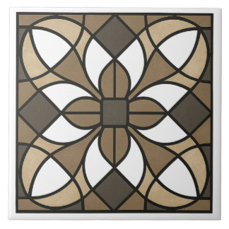 Azulejo De Cerâmica Neutral Earth Tone Glass-Look