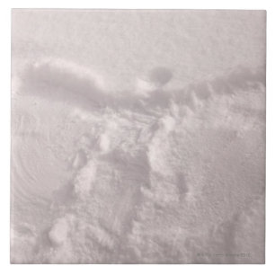 Azulejo De Cerâmica Neve branca imprimida com um anjo da neve