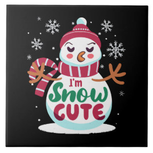 Azulejo De Cerâmica Neve Fofa! Abrace o Charme Invernal do Natal