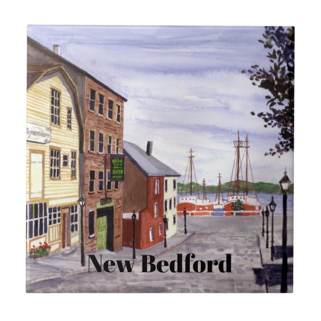 Azulejo De Cerâmica New Bedford Massachusetts New England Painting (Frente)