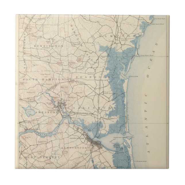 Azulejo De Cerâmica Newburyport, Massachusetts (Frente)