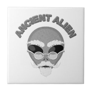 Azulejo De Cerâmica Newsprint de Alienígena Antiga