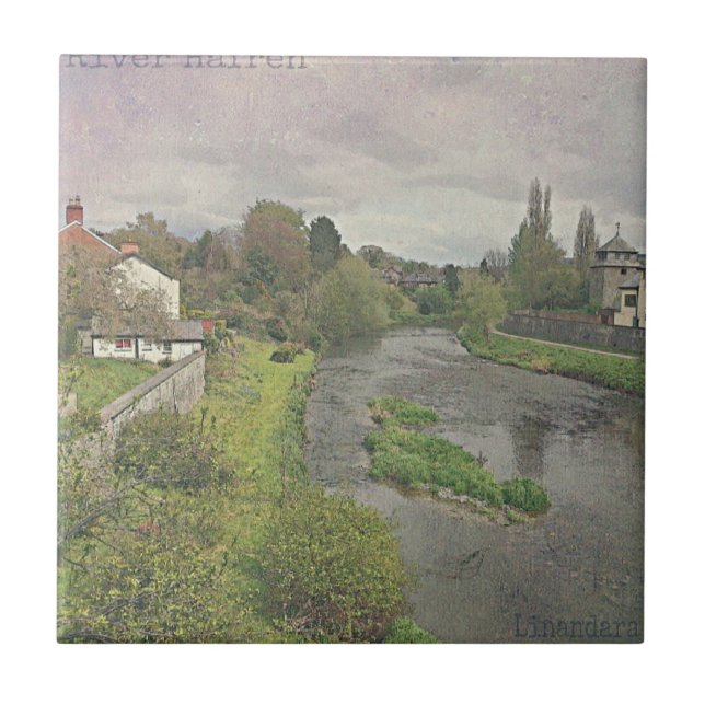 Azulejo De Cerâmica Newtown, Powys (Frente)