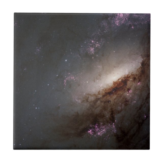 Azulejo De Cerâmica Ngc 4258 Em Formação Estelar Intensa. (Frente)
