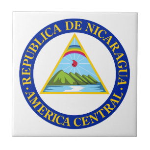 Azulejo De Cerâmica NICARÁGUA - bandeira/emblema/brasão/símbolo