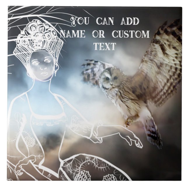 Azulejo De Cerâmica Night Owl (Frente)