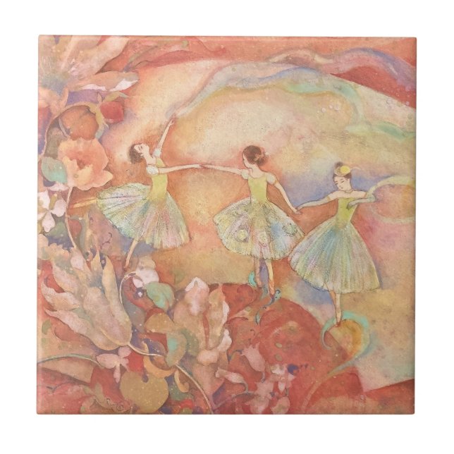 Azulejo De Cerâmica Nijino-Odori: A Rainbow Dance (Frente)