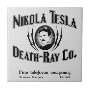 Azulejo De Cerâmica Nikola Tesla Death-Ray Co.
