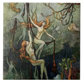 Azulejo De Cerâmica “Ninfas do Mar” por Warwick Goble