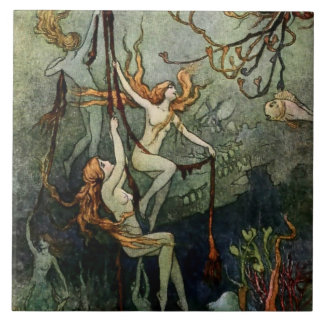 Azulejo De Cerâmica “Ninfas do Mar” por Warwick Goble