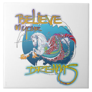 Azulejo De Cerâmica Ninho 2017 do vison Hippicorn 6" palavras do