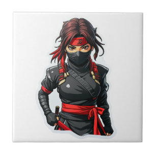 Azulejo De Cerâmica Ninja Girl