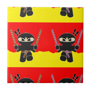 Azulejo De Cerâmica Ninjas irritados