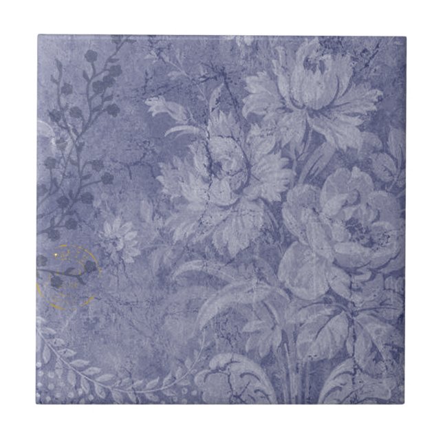 Azulejo De Cerâmica No azul profundo (Frente)