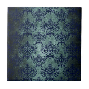 Azulejo De Cerâmica No azul profundo