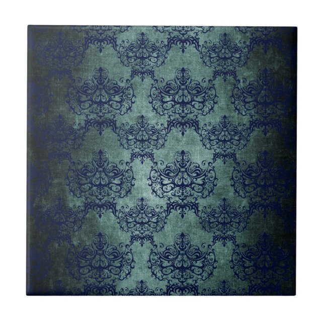 Azulejo De Cerâmica No azul profundo (Frente)