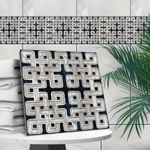 Azulejo De Cerâmica Nó celta concha de abalone e pérola