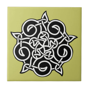 Azulejo De Cerâmica Nó Celular Preto E Branco