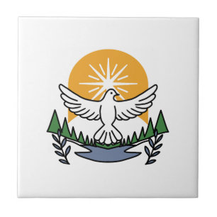 Azulejo De Cerâmica No espírito de Deus que levanta - fé e liberdade