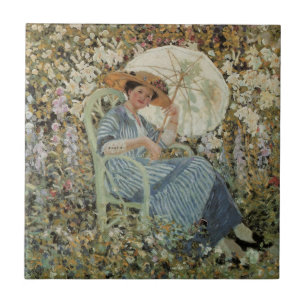 Azulejo De Cerâmica No Jardim, Giverny de Frederick Frieseke