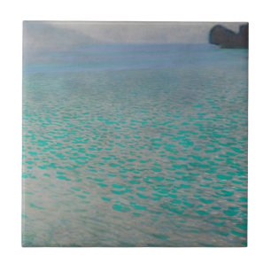 Azulejo De Cerâmica No Lago Attersee de Gustav Klimt, Vintage Fine Art