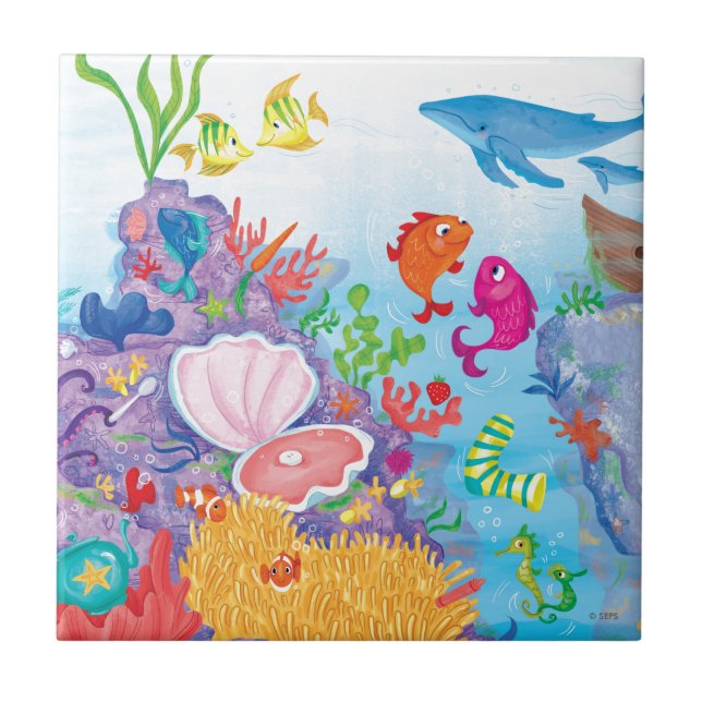 Azulejo De Cerâmica No Oceano (Frente)