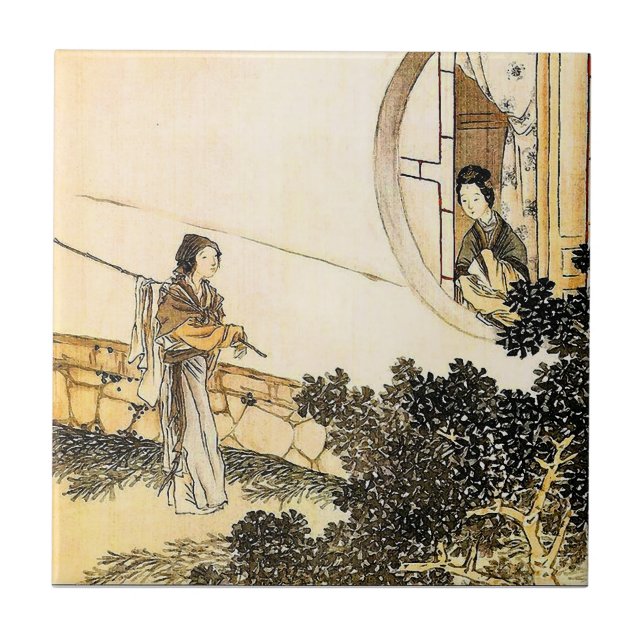 Azulejo De Cerâmica No velho Japão (Frente)