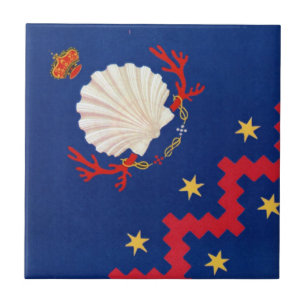 Azulejo De Cerâmica Nobile Contrada del Nicchio (Seashell) Palio