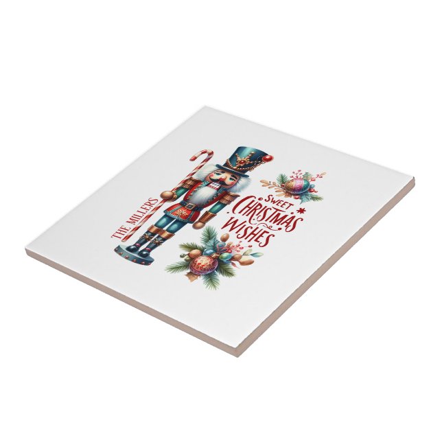 Azulejo De Cerâmica Noel Agridoce com Desejos de Natal (Lateral)