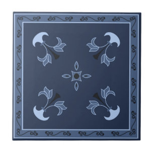 Azulejo De Cerâmica Noite azul