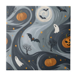 Azulejo De Cerâmica Noite de Morte de Halloween