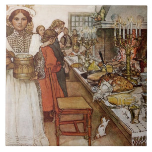 Azulejo De Cerâmica Noite de Natal Julaftonen