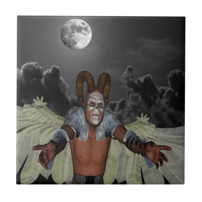 Azulejo De Cerâmica Noite Demon (Frente)