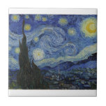 Azulejo De Cerâmica Noite estrelado de Van Gogh<br><div class="desc"></div>