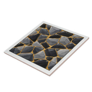 Azulejo De Cerâmica Noite Kintsugi