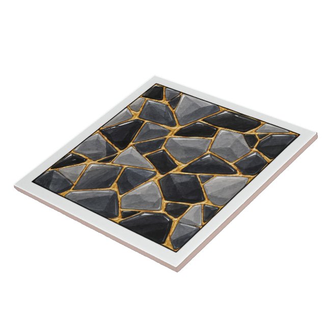 Azulejo De Cerâmica Noite Kintsugi (Lateral)