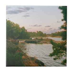 Azulejo De Cerâmica Noite no arquipélago sueco