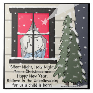 Azulejo De Cerâmica Noite Silenciosa, Noite Santa