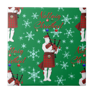 Azulejo De Cerâmica Nollaig Chridheil Escócia Feliz Natal Scottis