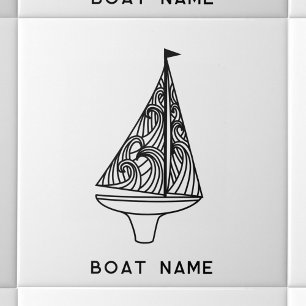 Azulejo De Cerâmica Nome da Embarcação de Navegação