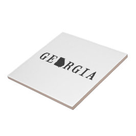 Azulejo De Cerâmica Nome da Geórgia com Carta em Forma de Estado